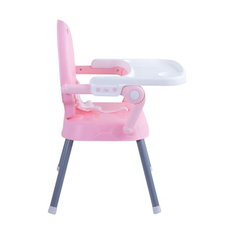 Silla de Comer Plegable Portatil Bebe Niño Fold Rosa-3