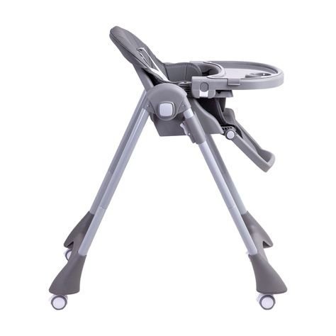Silla de Comer Bebe Reclinable Plegable Easy Eat Gris-5