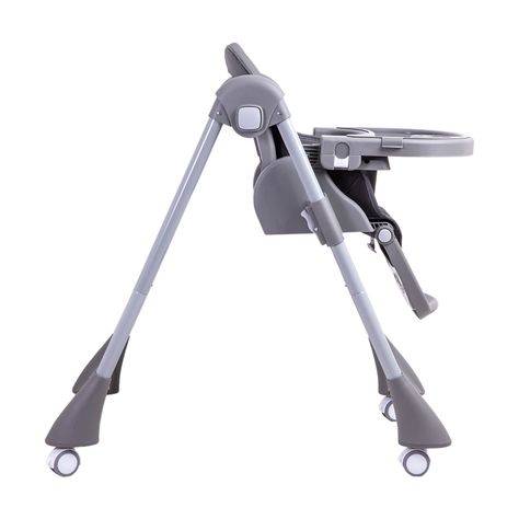 Silla de Comer Bebe Reclinable Plegable Easy Eat Gris-7