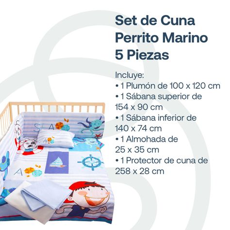 Set de Cuna Perrito Marino 5 Piezas Bebesit-1