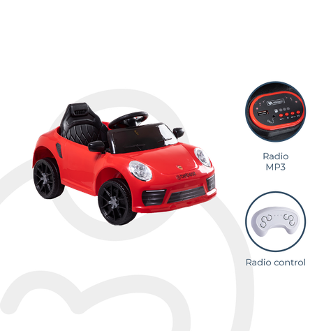 Auto Deportivo Eléctrico Race Rojo Bebesit-4