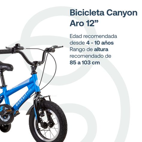 Bicicleta Infantil Canyon Aro 12 Azul Bebesit-1
