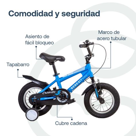 Bicicleta Infantil Canyon Aro 12 Azul Bebesit-4