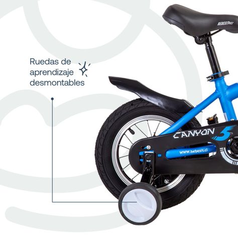 Bicicleta Infantil Canyon Aro 12 Azul Bebesit-5