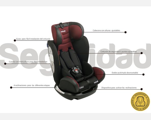 Silla de Auto Bebesit Advanced Roja-8