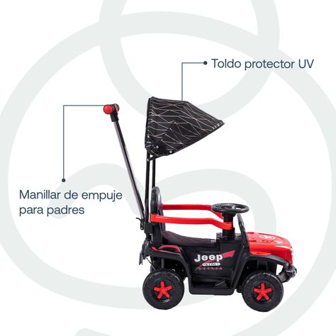 Auto Correpasillo Eléctrico Cruiser Rojo Bebesit-4