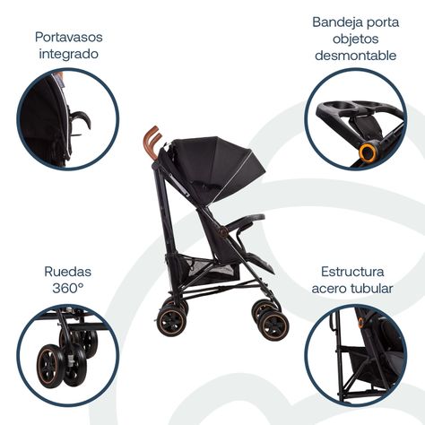 Coche Paragua Magic Ride Negro Bebesit-3