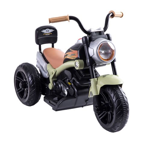 Moto Eléctrica Chopper Verde Bebesit-0