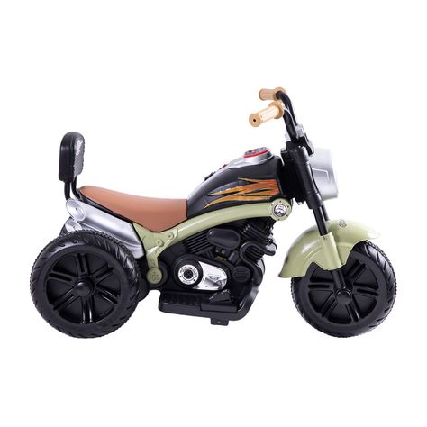Moto Eléctrica Chopper Verde Bebesit-1