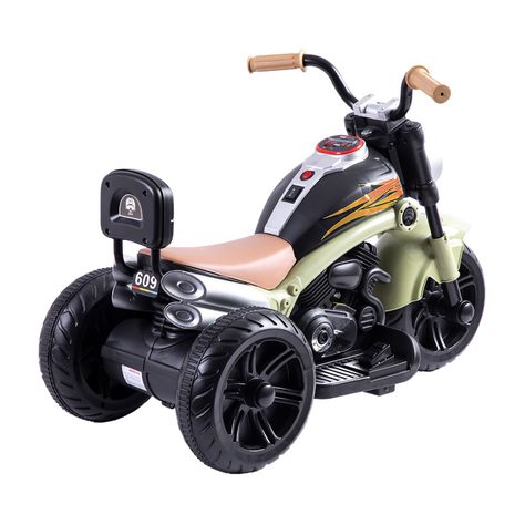 Moto Eléctrica Chopper Verde Bebesit-3