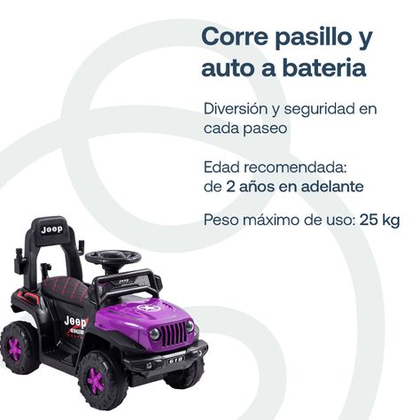 Auto Correpasillo Eléctrico Cruiser Morado Bebesit-2