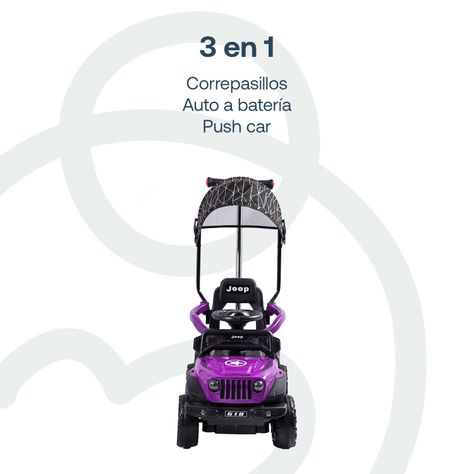 Auto Correpasillo Eléctrico Cruiser Morado Bebesit-3