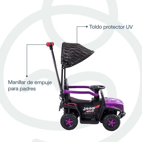 Auto Correpasillo Eléctrico Cruiser Morado Bebesit-4