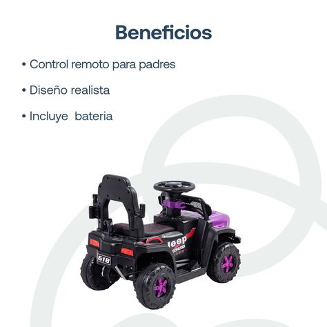 Auto Correpasillo Eléctrico Cruiser Morado Bebesit-5