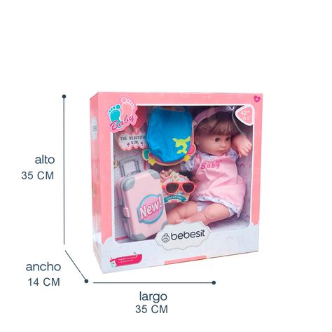 Muñeca Bebe Emma 42cm con accesorios-5