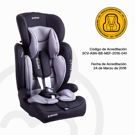 Silla de Auto Bebesit Butaca Suzuka - Gris-9