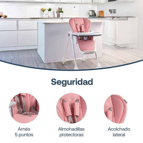 Silla de Comer EasyFeed Rosado Bebesit-2