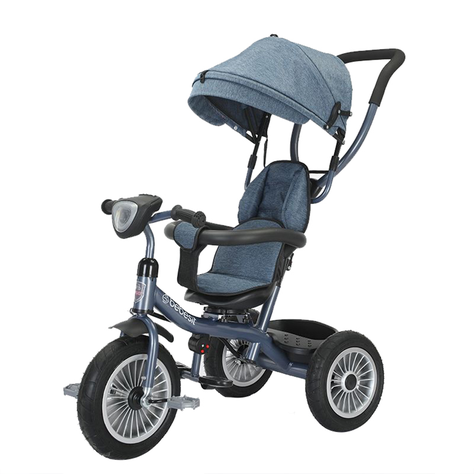 Triciclo Paseo Infantil 360 1326 LX Azul Bebesit-0