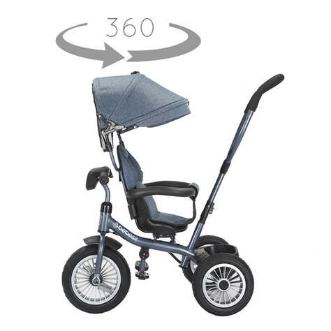 Triciclo Paseo Infantil 360 1326 LX Azul Bebesit-2