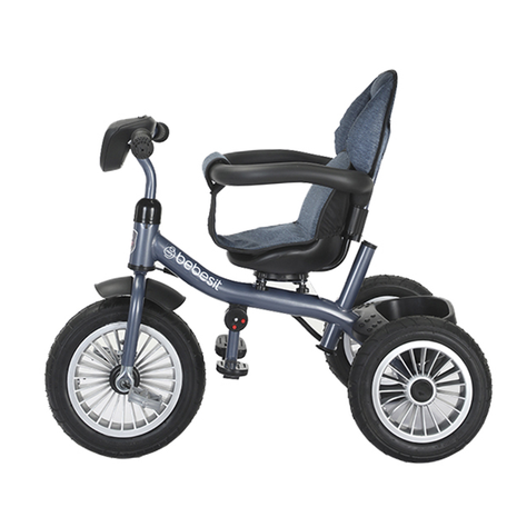 Triciclo Paseo Infantil 360 1326 LX Azul Bebesit-5