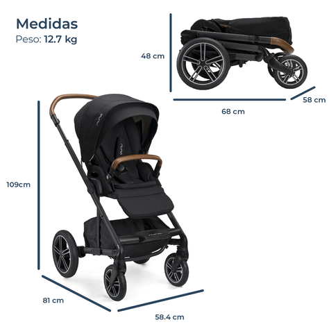 Coche Paseo Mixx Next Caviar Nuna-4