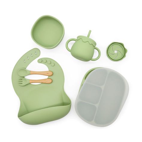 Set Alimentación October Silicona Verde-0