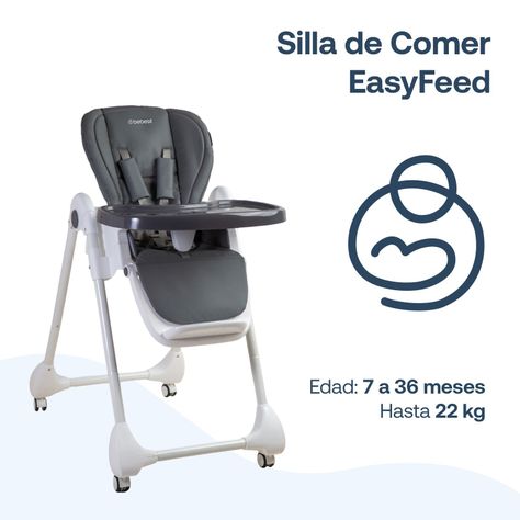 Silla de Comer EasyFeed Gris Bebesit-1