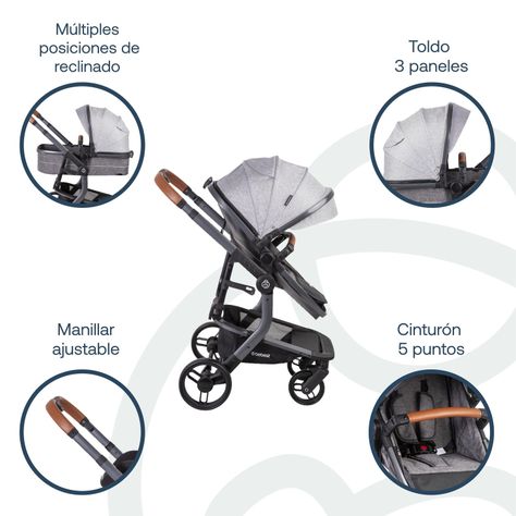 Coche Travel System Taurus Gris-2