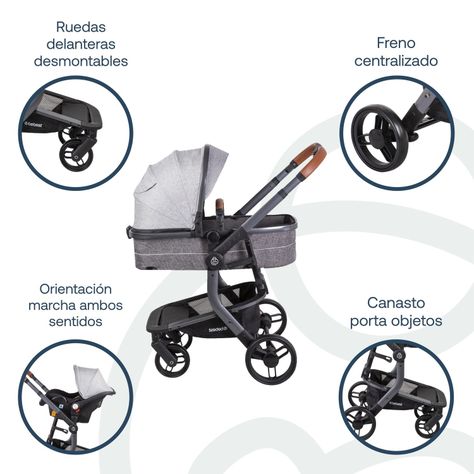Coche Travel System Taurus Gris-3