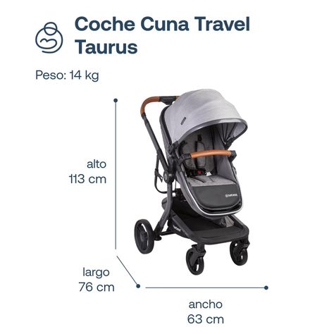 Coche Travel System Taurus Gris-6