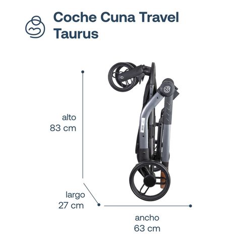 Coche Travel System Taurus Gris-7