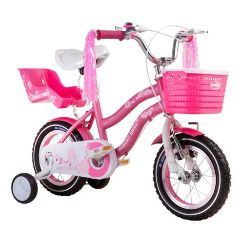 Bicicleta Infantil Queen Aro 12 Rosada Bebesit-0