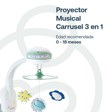 Móvil Proyector Musical 3 en 1 Verde Infantino-1