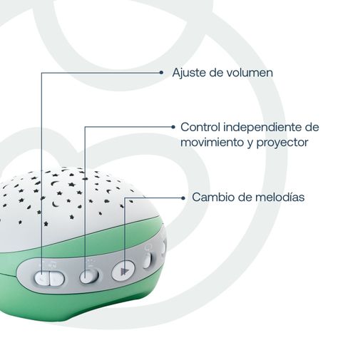 Móvil Proyector Musical 3 en 1 Verde Infantino-4