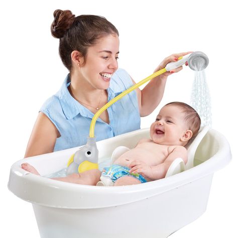 Juego de Baño Elefante Ducha Bebe Amarillo Infantil Bebé Niño Niña Tina Yookidoo-3