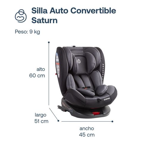 Silla de Auto Saturn Dark Grey-8