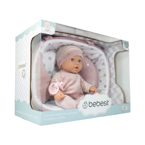 Muñeca Bebe Clara con cuna y accesorios-0