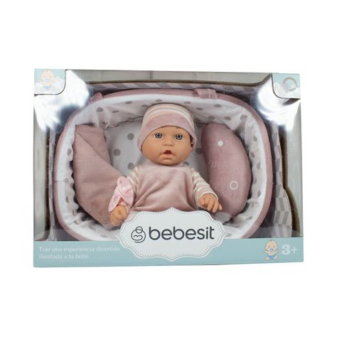 Muñeca Bebe Clara con cuna y accesorios-1