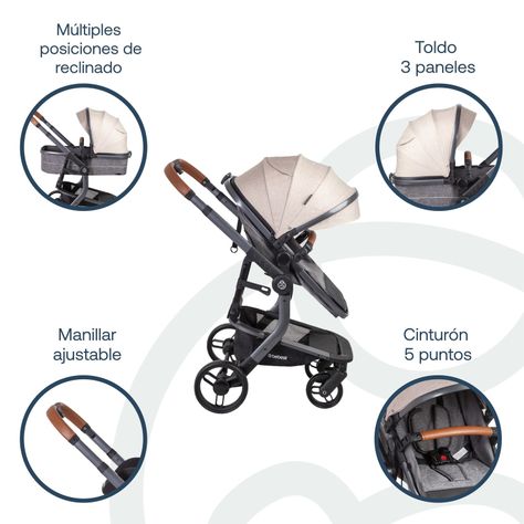Coche Travel System Taurus Beige Bebesit-2