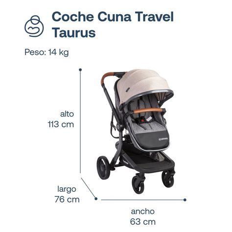 Coche Travel System Taurus Beige Bebesit-7