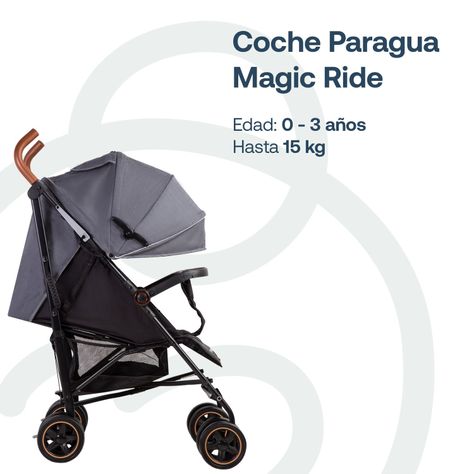 Coche Paragua Magic Ride Gris Bebesit-1