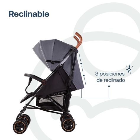 Coche Paragua Magic Ride Gris Bebesit-4