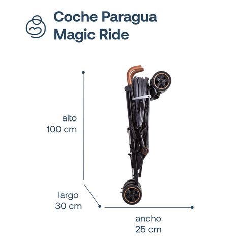 Coche Paragua Magic Ride Gris Bebesit-7