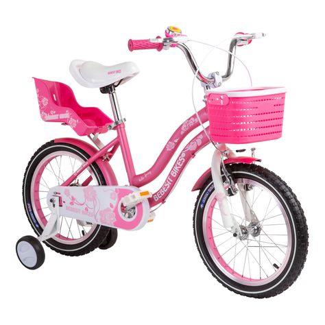Bicicleta Infantil Queen Aro 16 Rosada Bebesit-0