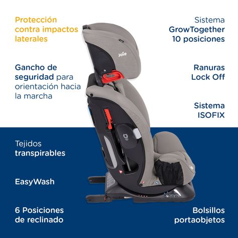 Silla de Auto Joie Convertible Every Stage FX - Gray Flannel-7