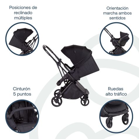 Coche Travel System Swift 360 Negro Bebesit-2