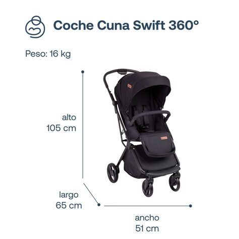 Coche Travel System Swift 360 Negro Bebesit-5