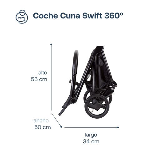 Coche Travel System Swift 360 Negro Bebesit-7