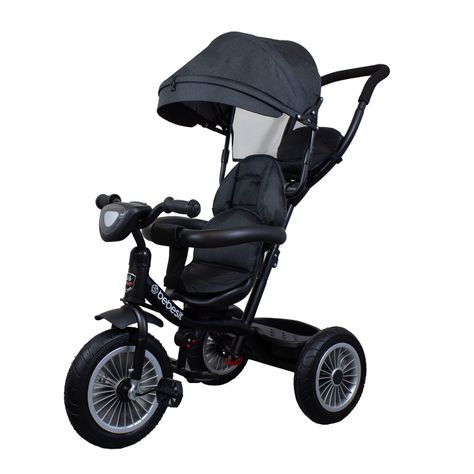 Triciclo Paseo Infantil 360 1326 LX Negro Bebesit-0