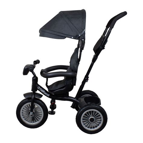 Triciclo Paseo Infantil 360 1326 LX Negro Bebesit-1